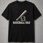 Baseball Dad Bat And Ball Unisex T-Shirt - Black
