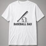 Baseball Dad Bat And Ball Unisex T-Shirt - White