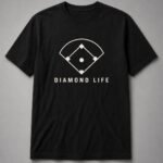 Diamond Life Baseball Field Unisex T-Shirt - Black