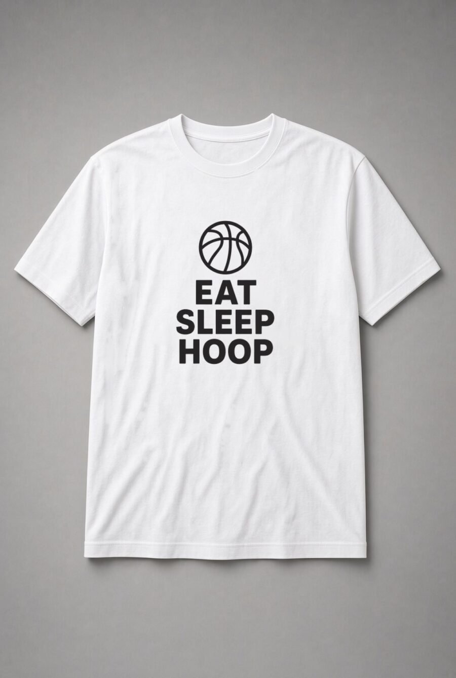 Eat Sleep Hoop Basketball Unisex T-Shirt - White