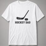 Hockey Dad Stick And Puck Unisex T-Shirt - White