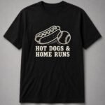 Hot Dogs And Home Runs Unisex T-Shirt - Black