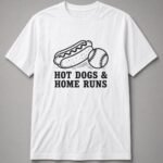 Hot Dogs And Home Runs Unisex T-Shirt - White