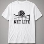 Net Life Volleyball Unisex T-Shirt - White