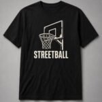 Streetball Chain Net Hoop Unisex T-Shirt - Black